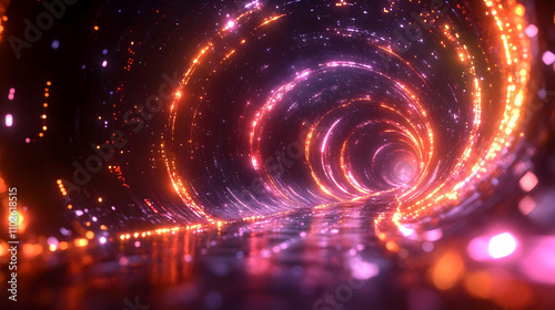 Abstract 3D Tunnel Background