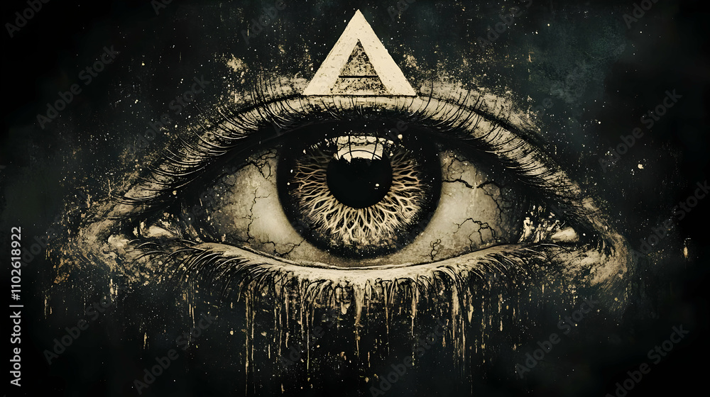 Abstract Eye Illustration: All-Seeing Eye Art Abstract Eye Illustration: All-Seeing Eye Art