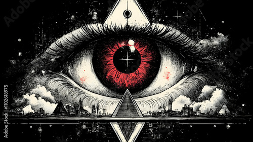 Abstract Eye Illustration, ...