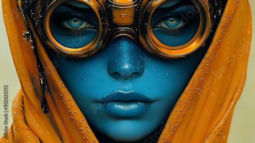 Blue Skinned Woman Digital ...