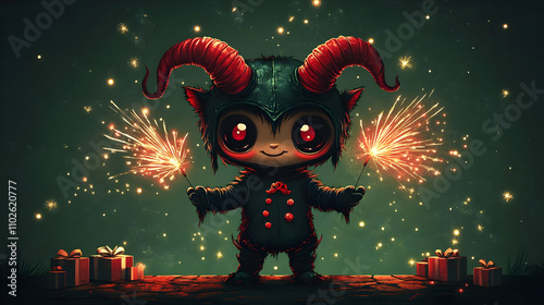 Festive Little Demon Illust...