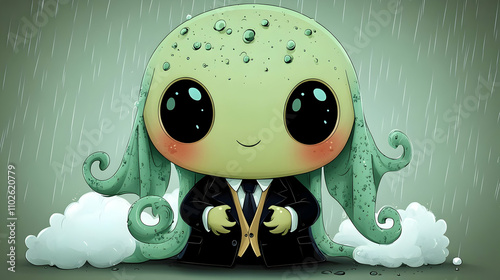 Cute Alien Illustration in ...