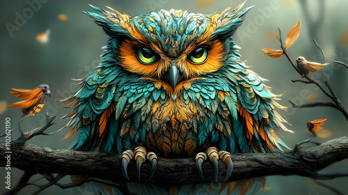 Majestic Owl Digital Illust...