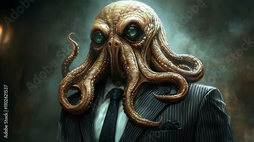 Octopus Businessman Illustr...