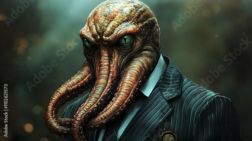 Cephalopod Businessman Illu...