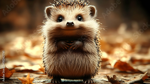 Adorable Hedgehog 3D Illust...