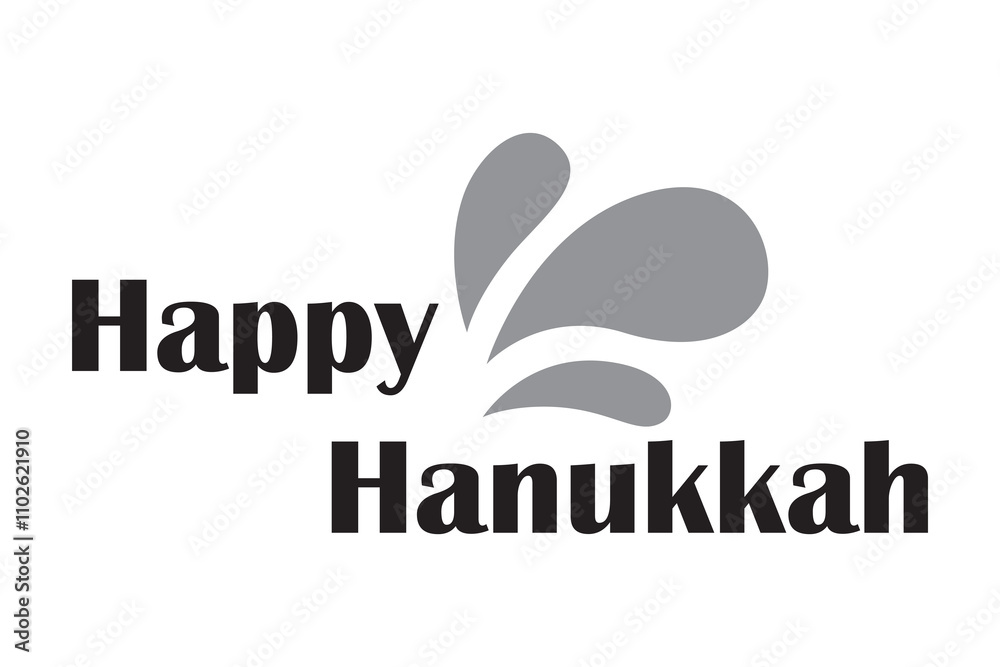 Happy Hanukkah holidays hand drawn lettering writing text icon. vector illustration. Happy Hanukkah holidays hand drawn lettering writing text icon. vector illustration.