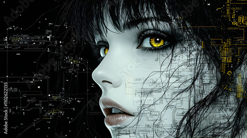 Digital Woman Illustration:...