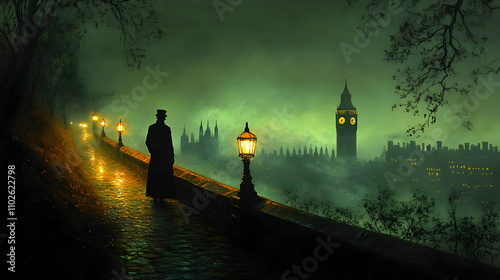 Victorian Era Night Scene I...