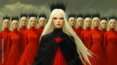 Queen in Red Dresses Fantas...