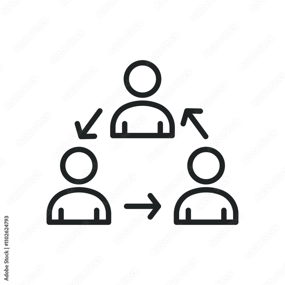 Teamwork thin line icons. Editable stroke and Perfect pixel on transparent background Teamwork thin line icons. Editable stroke and Perfect pixel on transparent background