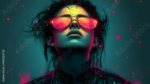 Synthwave Woman Illustration