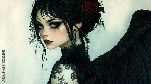 Gothic Angel Illustration: ...