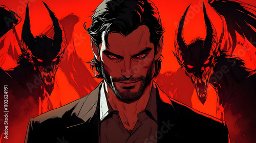 Crimson Devil Illustration:...