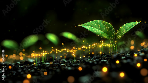 Glowing Plant Sprout 3D Ill...
