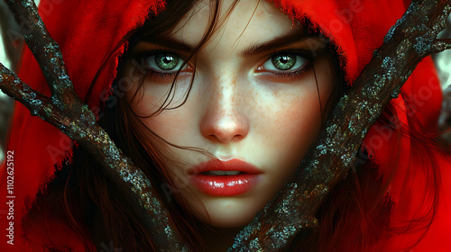 Red Hood Girl Digital Paint...