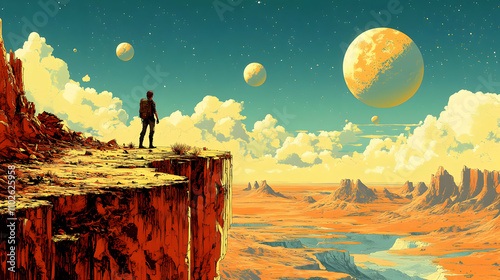 Alien Planet Landscape Illu...