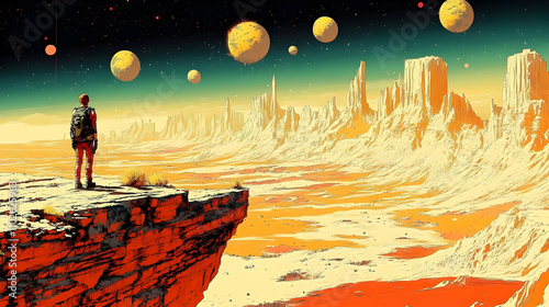 Alien Planet Landscape Illu...