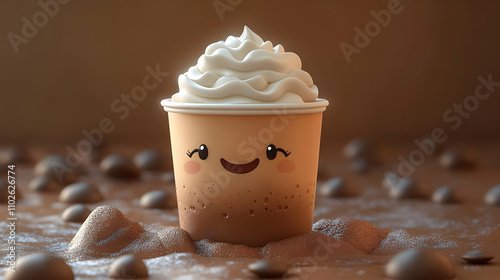 Cute Whipped Cream Coffee C...