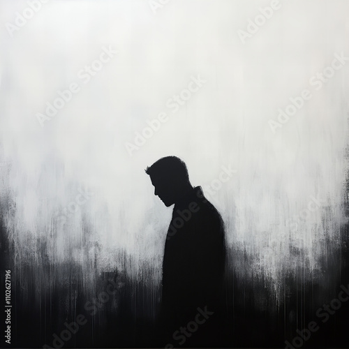 Silhouette of a contemplative figure against a muted background exploring themes of solitude and reflection