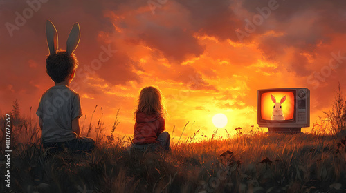 Sunset Fantasy Illustration...