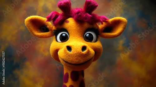Cute 3D Giraffe Illustration