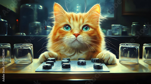 Ginger Cat Digital Illustra...