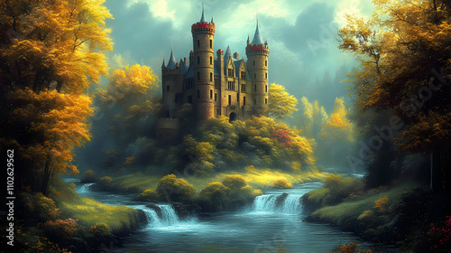 Autumnal Castle Landscape I...