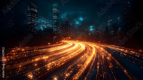 Night City Highway Lightsca...