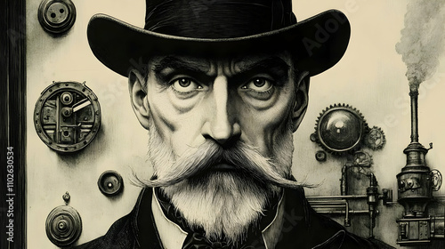 Steampunk Gentleman Illustr...