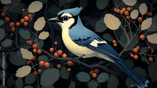 Blue Jay Bird Illustration ...