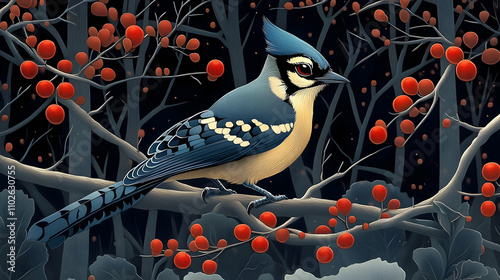 Blue Jay Bird Illustration ...