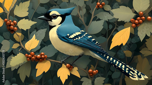 Blue Jay Bird Illustration ...