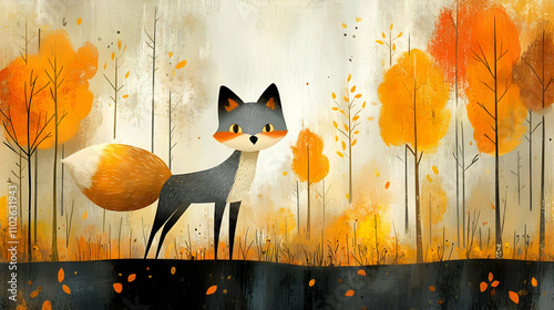 Autumn Fox Illustration:  F...
