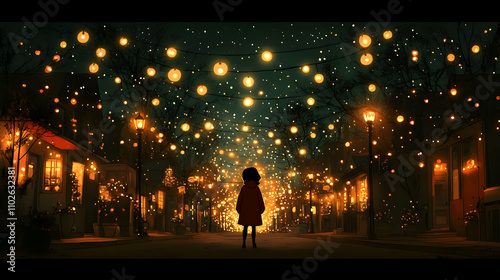 Night Street Lights Illustr...