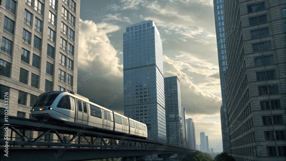 Whisperquiet transports gliding effortlessly between highrise buildings. Whisperquiet transports gliding effortlessly between highrise buildings.
