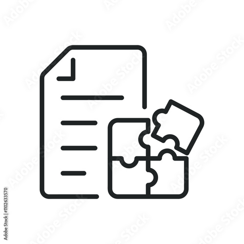 Solution thin line icons. Editable stroke and Perfect pixel on transparent background