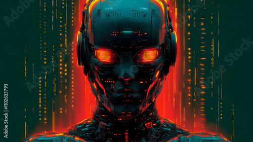 Cyberpunk Robot Illustratio...