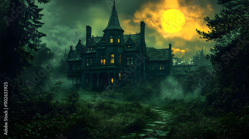 Mysterious Mansion Illustra...