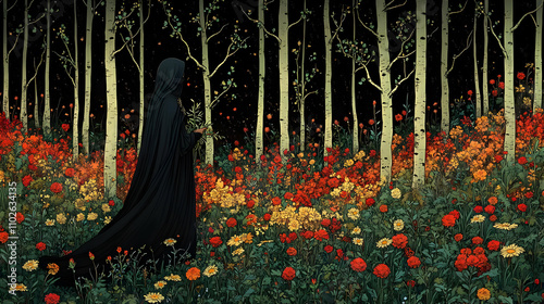 Forest Flower Illustration:...