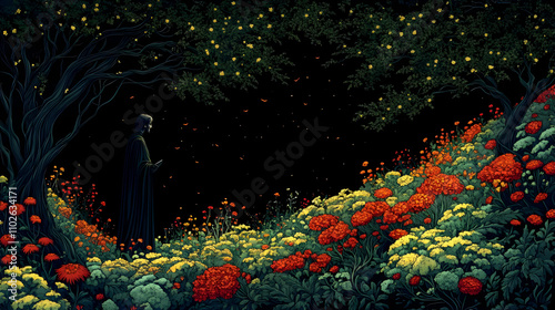 Night Garden Illustration: ...