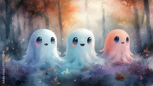 Cute Ghost Illustration Aut...