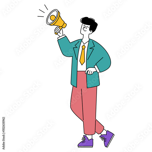 Businessman. Flat Vector Illustration