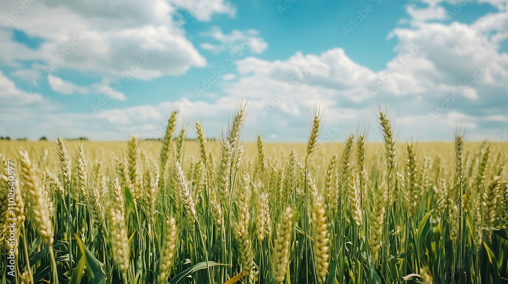 Wheat Field Under Blue Sky Wheat Field Under Blue Sky
