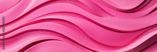 Vibrant pink waves of smooth, undulating curves create a mesmerizing abstract background, evoking a sense of flow and movement in this modern, minimalist design.