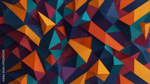 abstract background with colorful geometric patterns Generative AI