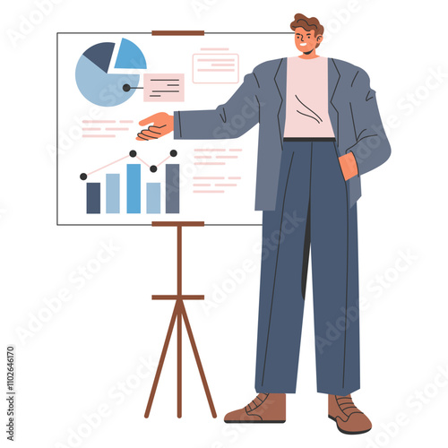 Businessman. Flat Vector Illustration