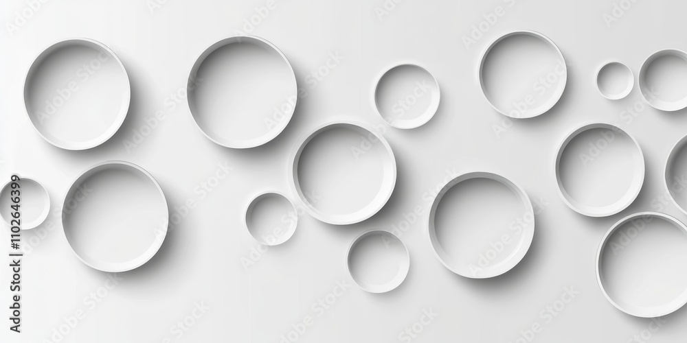 Minimalistic Abstract White Circle Pattern Overlapping Design Background with Copy Space Minimalistic Abstract White Circle Pattern Overlapping Design Background with Copy Space