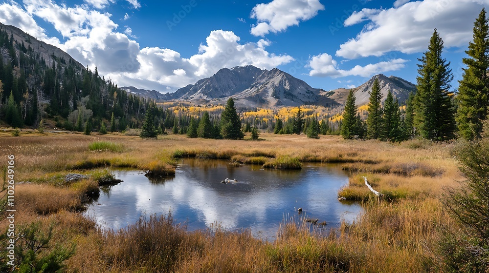 Autumn Mountain Lake Reflection Autumn Mountain Lake Reflection