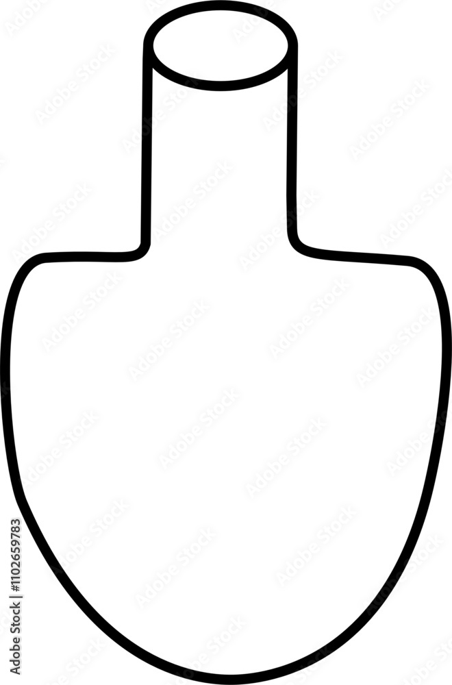 Pear shaped flask outline Pear shaped flask outline